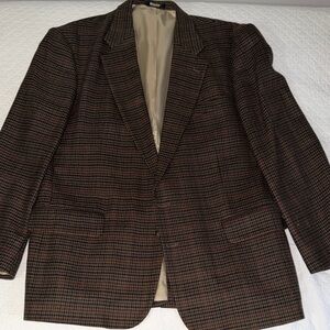 Men's Elegant Brown Checkered Blazer